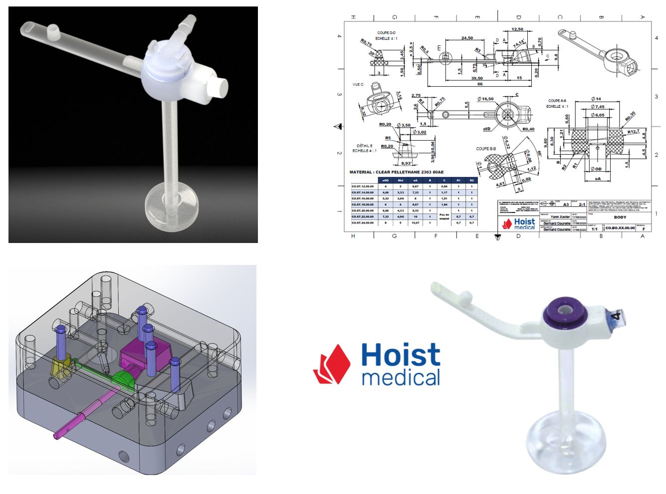 Réalisation pour Hoist Medical : pièce médico-chirurgicale